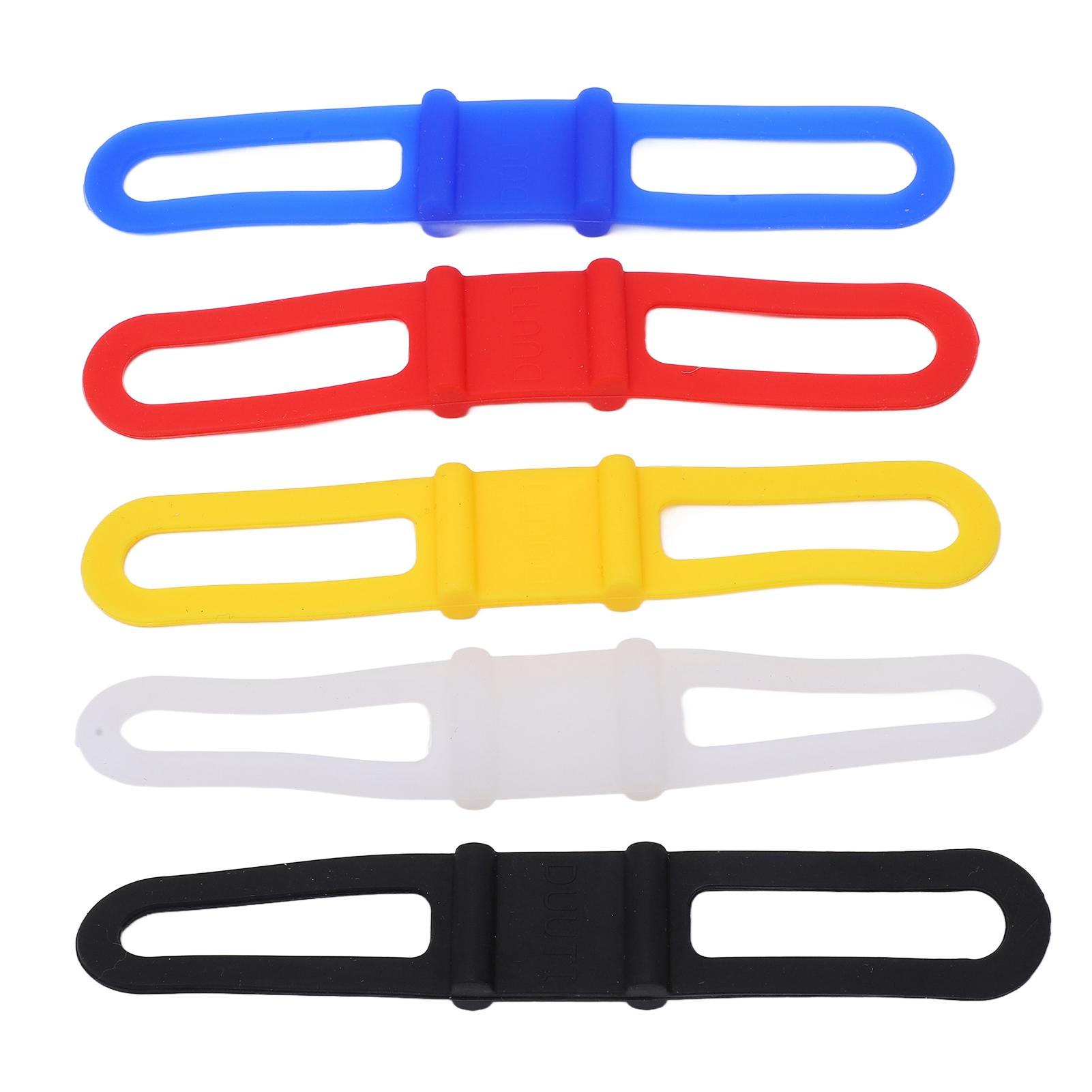 

DUUTI 5pcs Bike Silicone Band Multipurpose Cycling Fixed Straps Flashlight Mount Holder for Mountain Bike