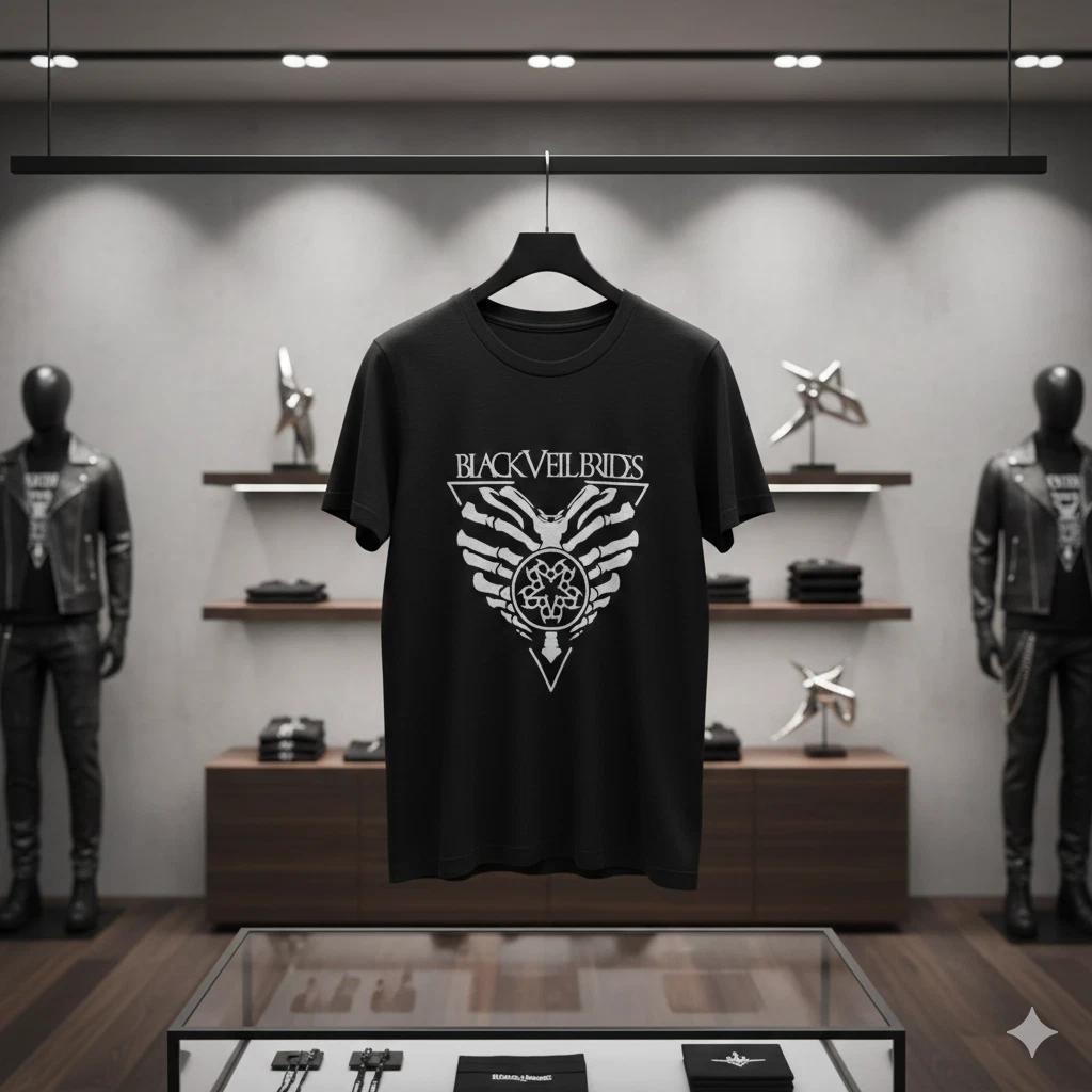 Unisex Adult Casual Music Veil Brides Band T-Shirt isex Rock Metal ... S
