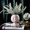 Nordic Resin Human Head Vase Art Flower Arrangement Doll Sculpture Flower Pot Potted Plant Home Garden Decoration