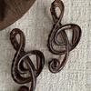 Korean INS Musical Note Shape Hair Claw Acrylic Glossy Sweet Barrettes Hairpin Shark Ponytail Headwear Women Hair Accessories