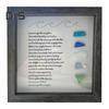 Sea Glass Picture Frame Wooden Photo Frame with Colorful Sea Glass Frame Sea Glass Poem Framed Artwork Ornament for Home Decor