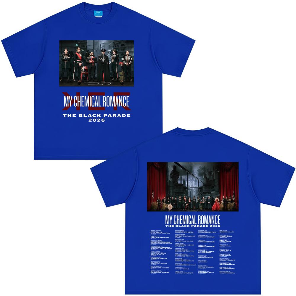 The Black Parade 2026 Tour Tshirts Punk Rock Band My Chemical RoUnisexce Tshirt Unisexs Women Clothing Cotton T Shirt Streetwear