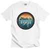 Retro Vintage Made In 1991 T Shirt Unisex Preshrunk Cotton Tshirt Casual Tee Tops Short Sleeve 30 Years Old 30th Birthday Tshirts