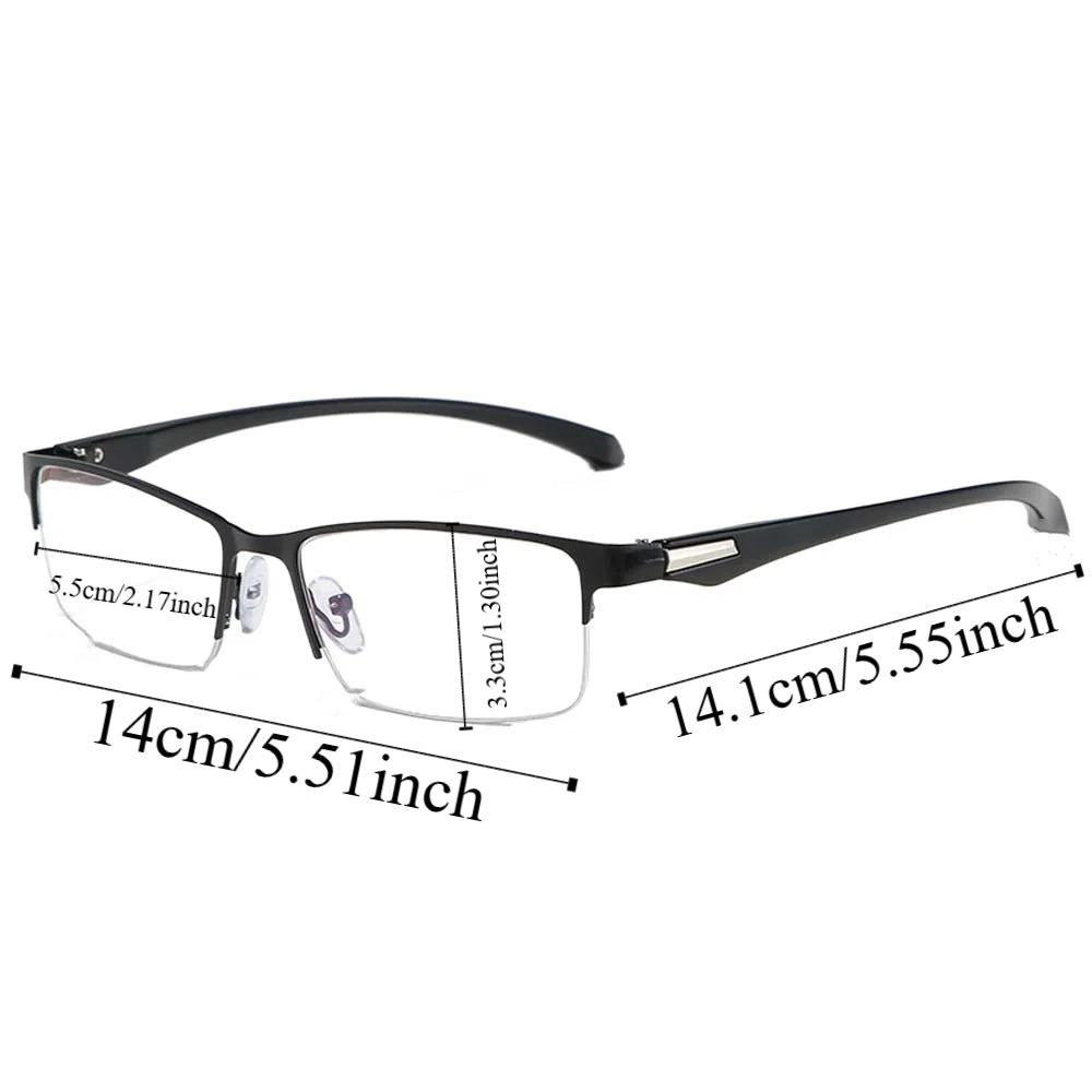 Transparent Anti Blu-ray Glasses Alloy Plastic Men Alloy Sunnies Costume Accessory Lightweight Half-frame Business Glasses