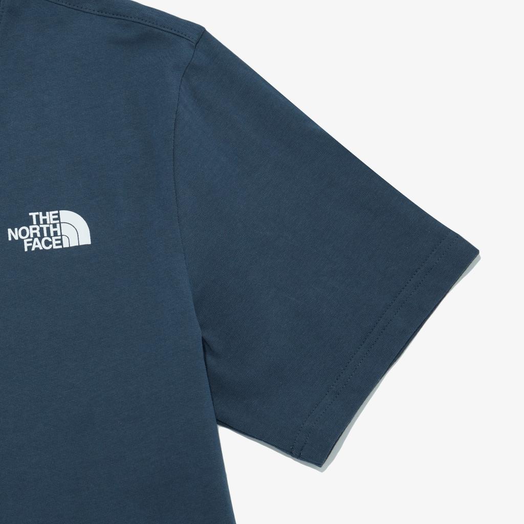 The North Face Logo Short Sleeve Crew Neck T-Shirt Men T-Shirts Blue NT7UQ50A