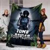 Custom Name Tomb Raider Theme Printed Blanket - Perfect for Couch, Bed, Travel & Outdoor Use | Machine Washable, Cozy & Durable.