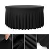 4/5/6FT Round Tablecloth Circular Polyester Table Cover Polyester Table Cloth for Hotel Banquet Birthday Party Table Decor