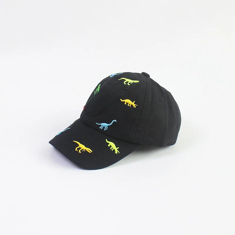 Summer Kids Baseball Cap Outdoor Adjustable Infant Boy Girls Sun Hats Cartoon Dinosaur Embroidery Baby Cap