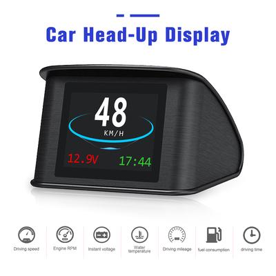 OBD2 HUD Auto Head-up Display OBD Digitale Temperaturanzeige Geschwindigkeitsmesser Motorkühlmitteltemperaturanzeige Alarm 2024 Zubehör
