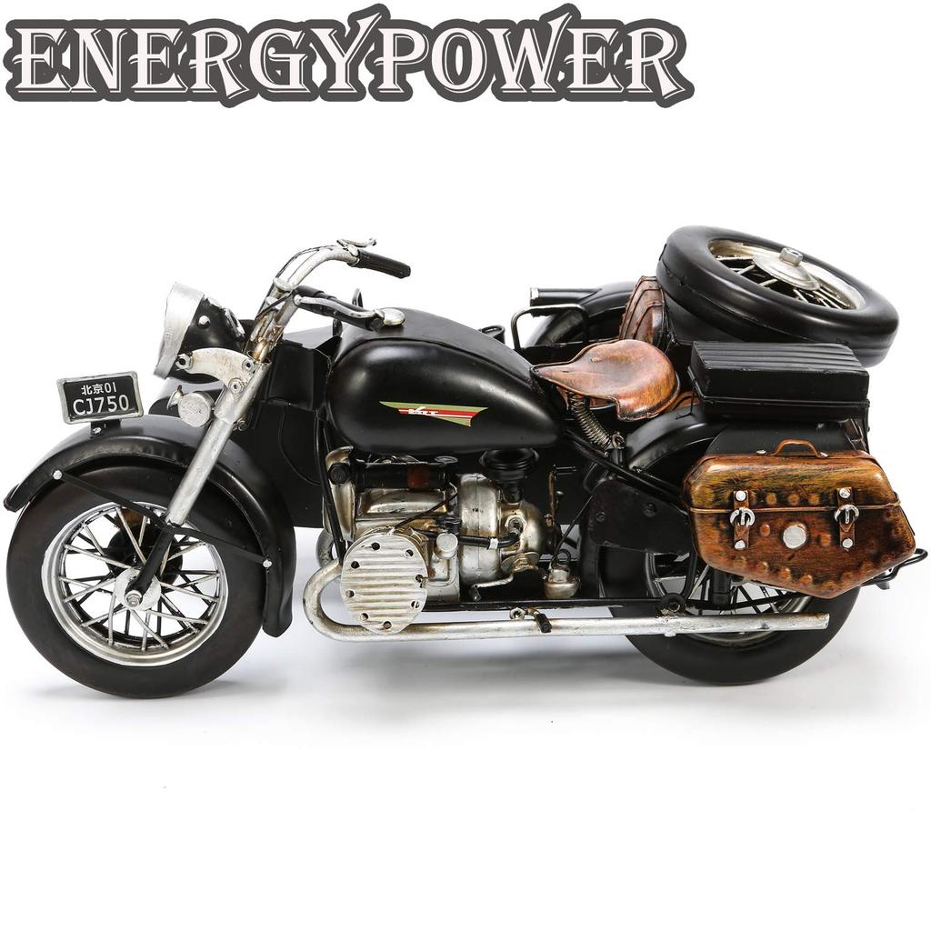 EnergyPower Changjiang 750 Vintage 36cm Groß Stahl Deluxe Retro Motorrad mit Militär Vintage Chinesische Liberation Handgefertigtes Motorrad, Modell,