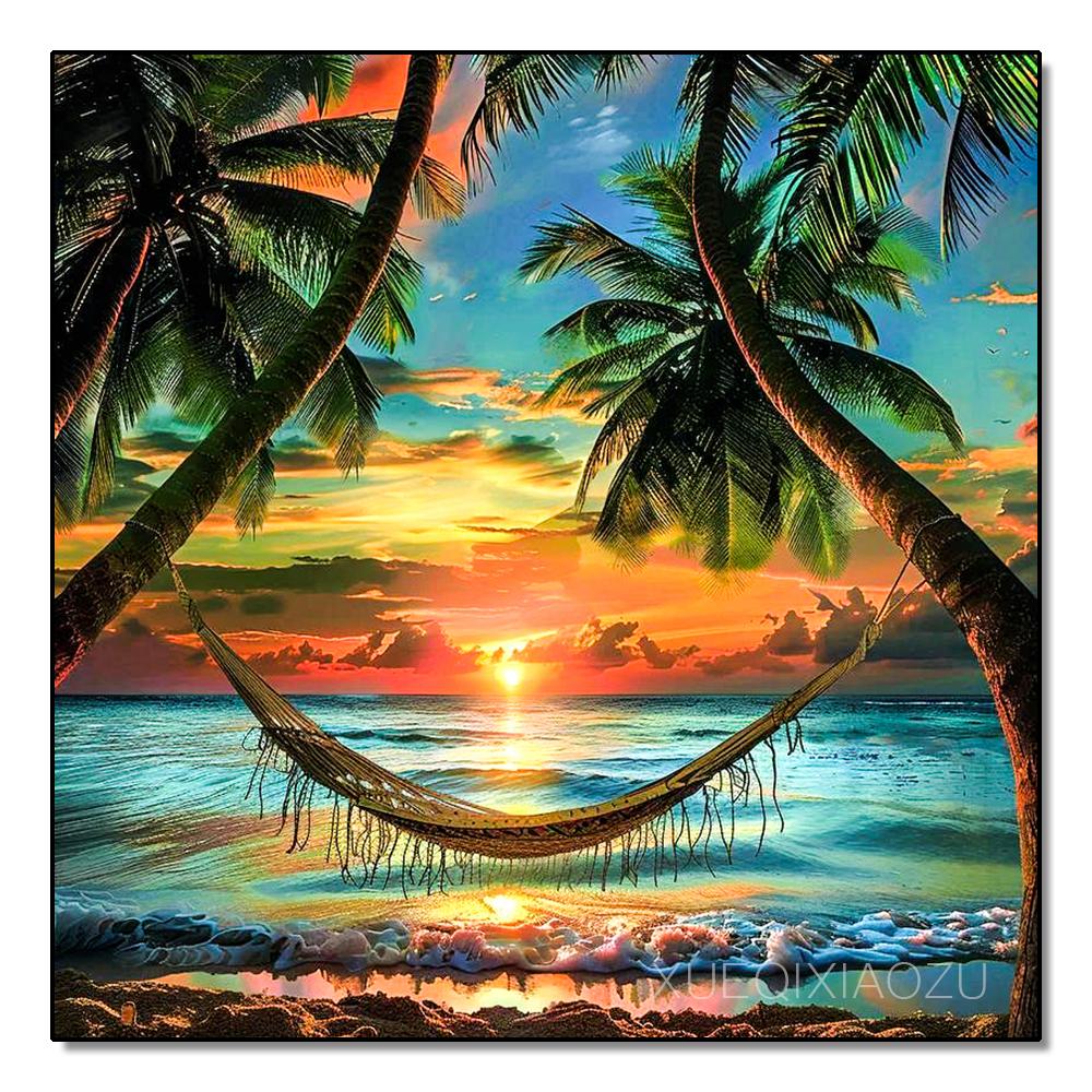 DIY Plná kulatá/čtvercová vrtačka Krajina Diamantová malba 5D Venkovská scenérie Domácí dekorace Umělecké řemeslo Kamínky Sada pro křížkovou výšivku