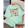 Tomato Variety Series Women's Summer Fashion T-shirt Head Short Sleeved Casual Hip-hop Round Neck T-shirt