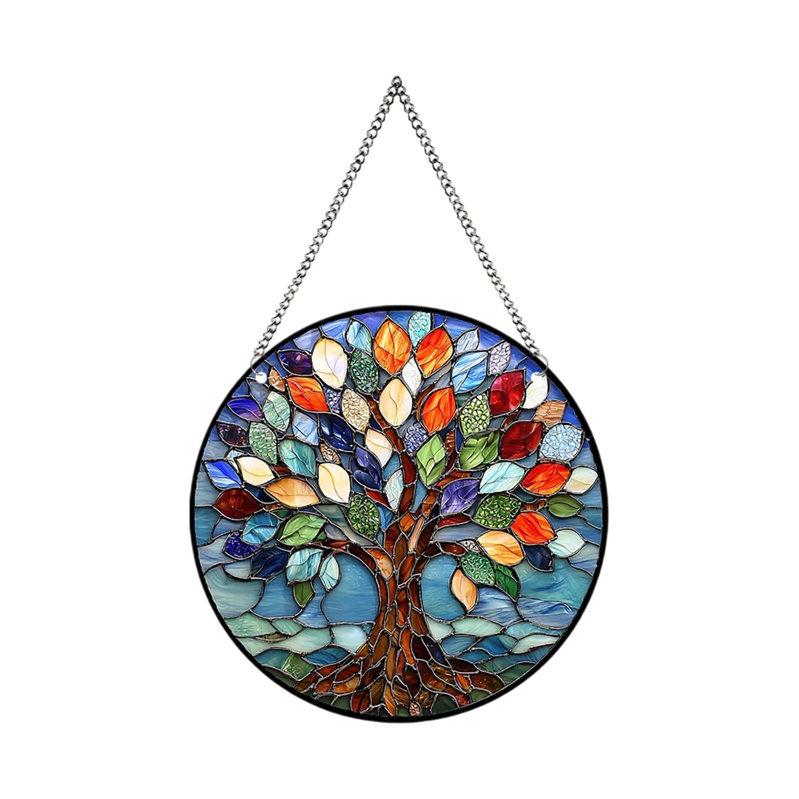 

Flower Wreath 2D Flat Acrylic Garden Door And Window Pendant, Holiday Decoration Prop One Size