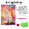 Kit Pittura Perle Fai da Te Tela Gatto Senza Cornice Arte con Perline Lucide Artigianato Creativo per Camera da Letto Soggiorno Decorazione