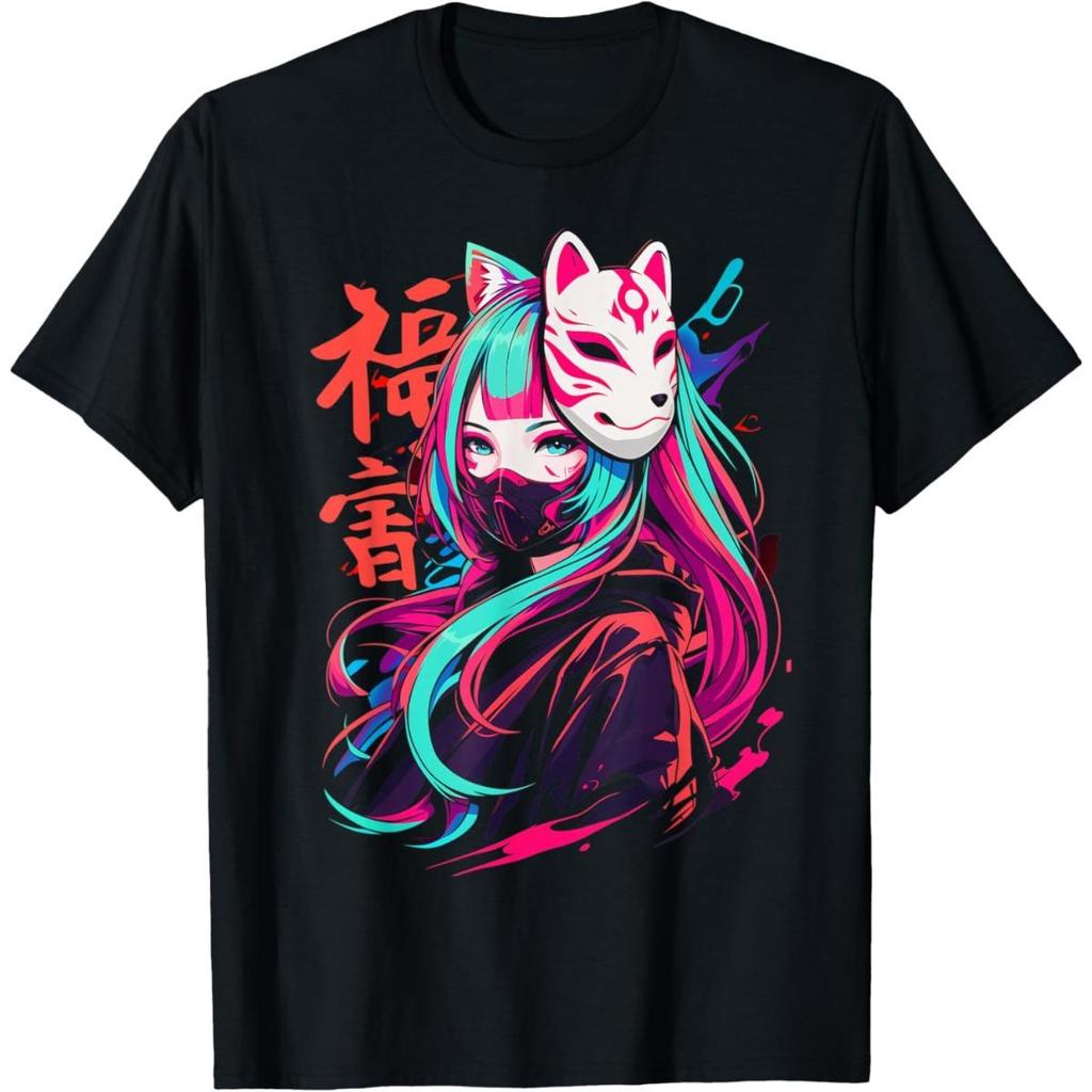 Punk Harajuku Fashion Funny Meme Cat Girl Fashion Graphic Print T-shirt Men Women Oversized Short Sleeve Streetwear Hip Hop Fashion O-neck Cotton Top