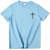 Three Nails Cross T-Shirt God Christian Faith Jesus Shirt Casual Crew Neck Short Sleeve Graphic Tee Tops