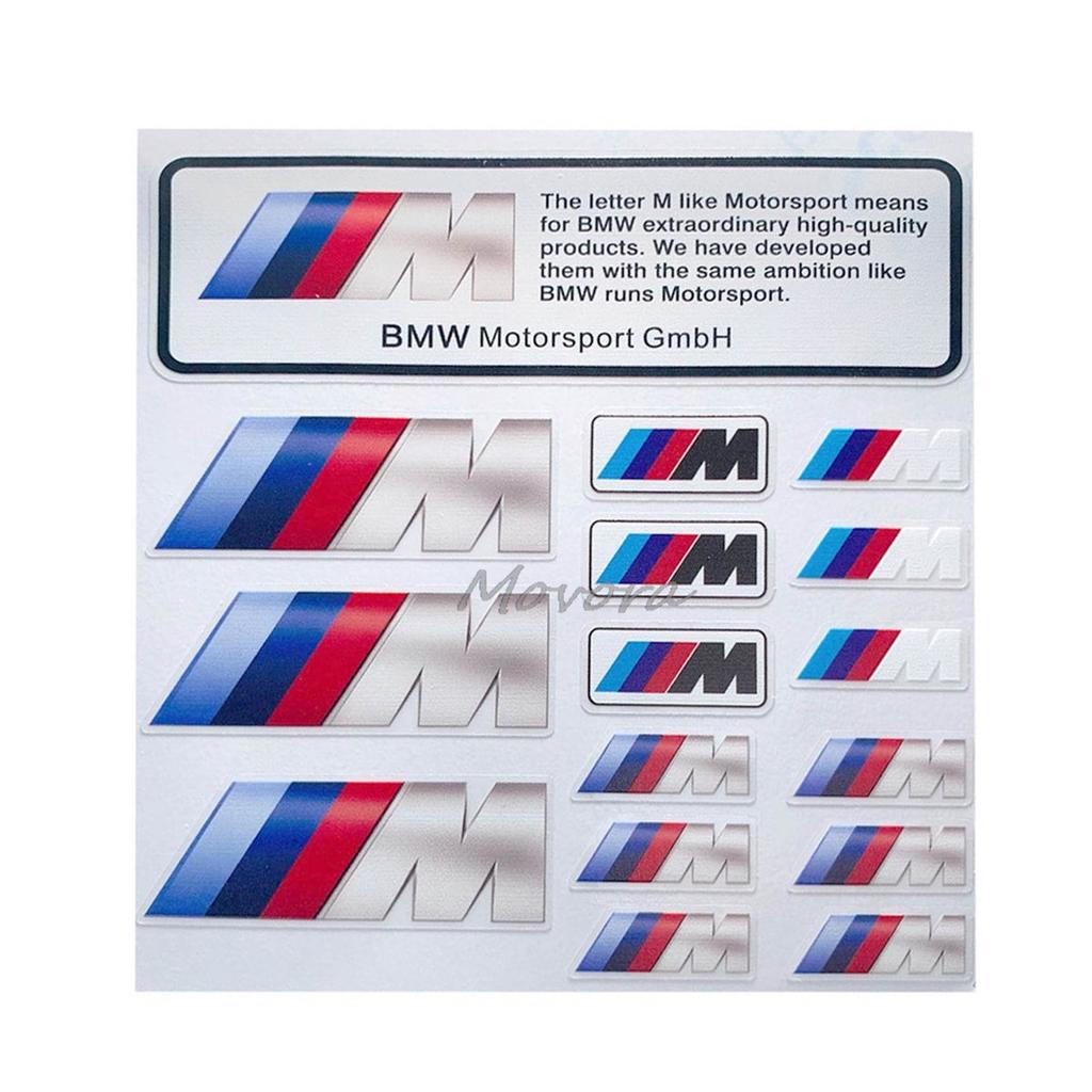For BMW M X1 X3 Car Decoration Strip Trunk Relief Stickers Decals For Bmw M Power Performance E28 E30 E34 E36 E46 E60 E90 F84 F87 X1 X3 X5 X6