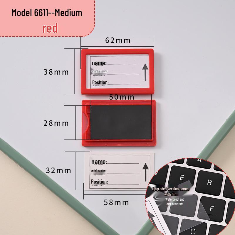 Magnetic Label Holder for Whiteboard & File Cabinets - Warehouse & Partition Name Sign Stickers