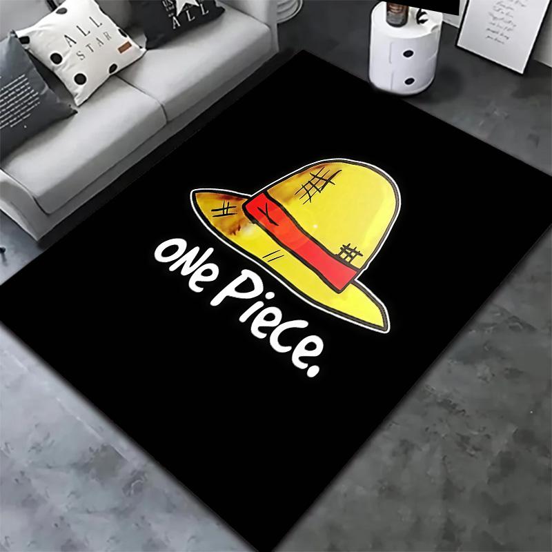 Tapis Tapis Tapis Pirates du Chapeau de Paille One Piece Pour Salon Chambre Maison Décoration de Canapé, Tapis de Sol Antidérapant pour Jouer aux Enfants