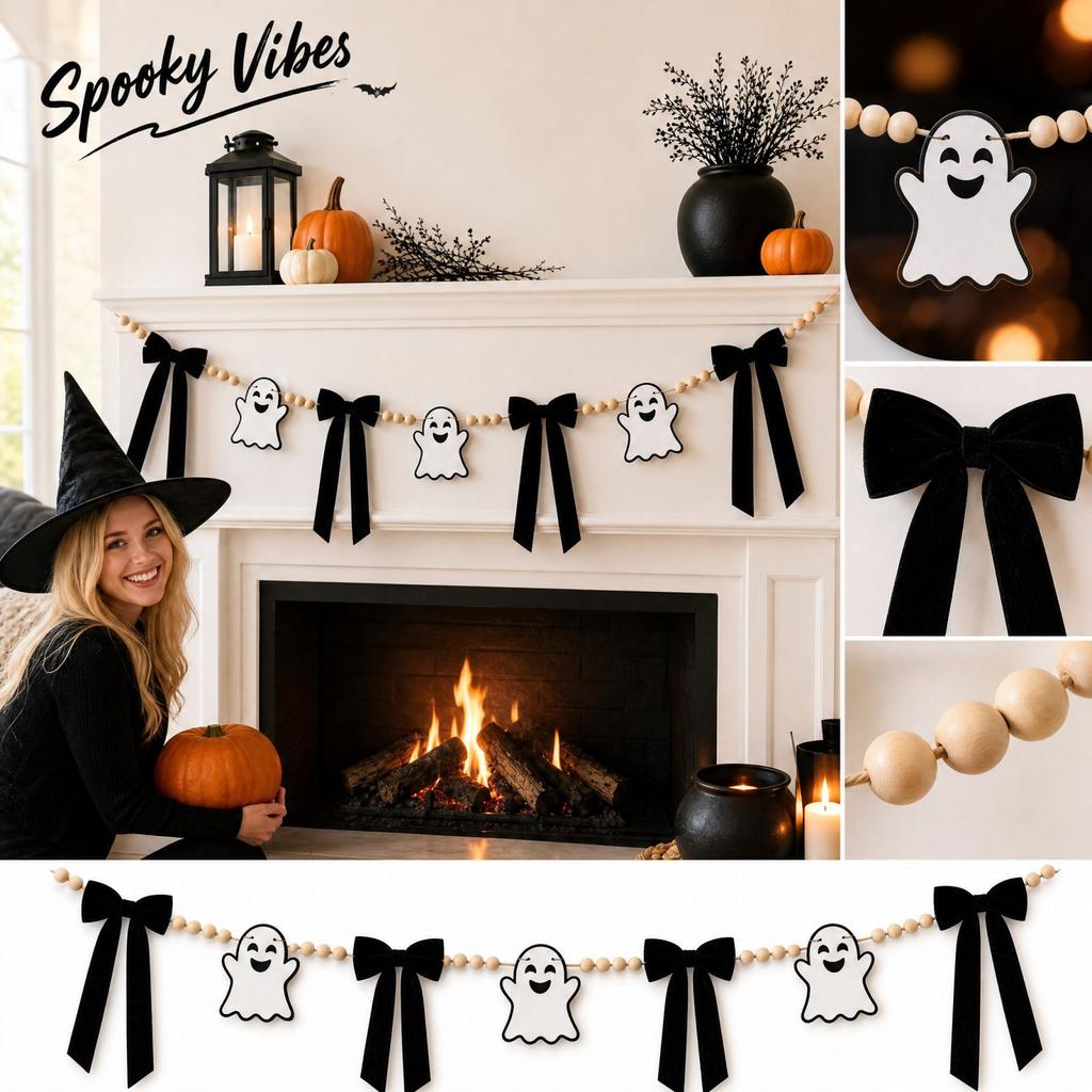 Halloween Hanging Bunting Flags for Party and Wall Decoration