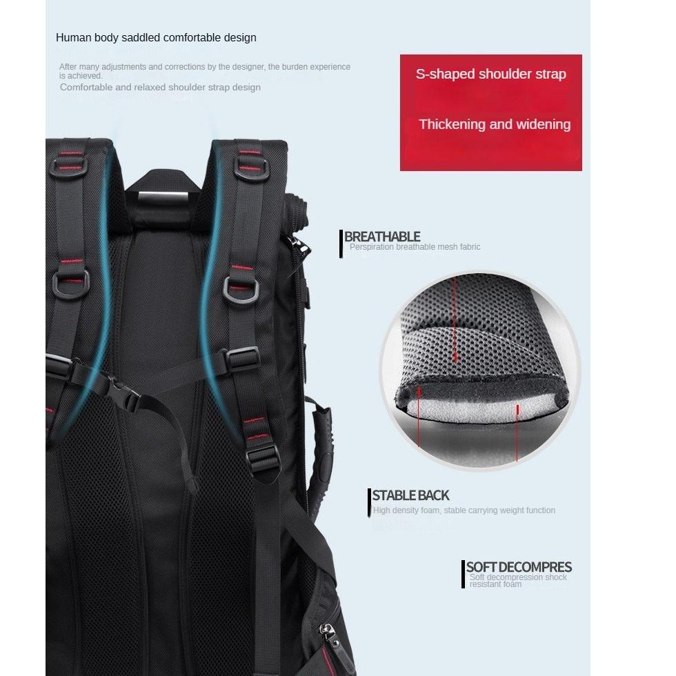 Plecak w nowym stylu torba podróżna z tkaniny Oxford męski plecak outdoorowy o dużej pojemności torba na bagaż wielofunkcyjna torba turystyczna do wędrówek i wspinaczki górskiej