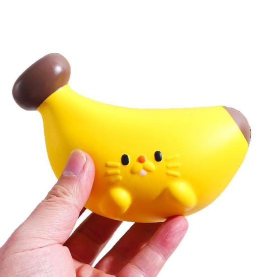 Cute Slow-Rising Squeeze Toy Soft PU Fidget for Stress Relief Realistic Fruit-Shaped Decompression Gadget for Kids Adults
