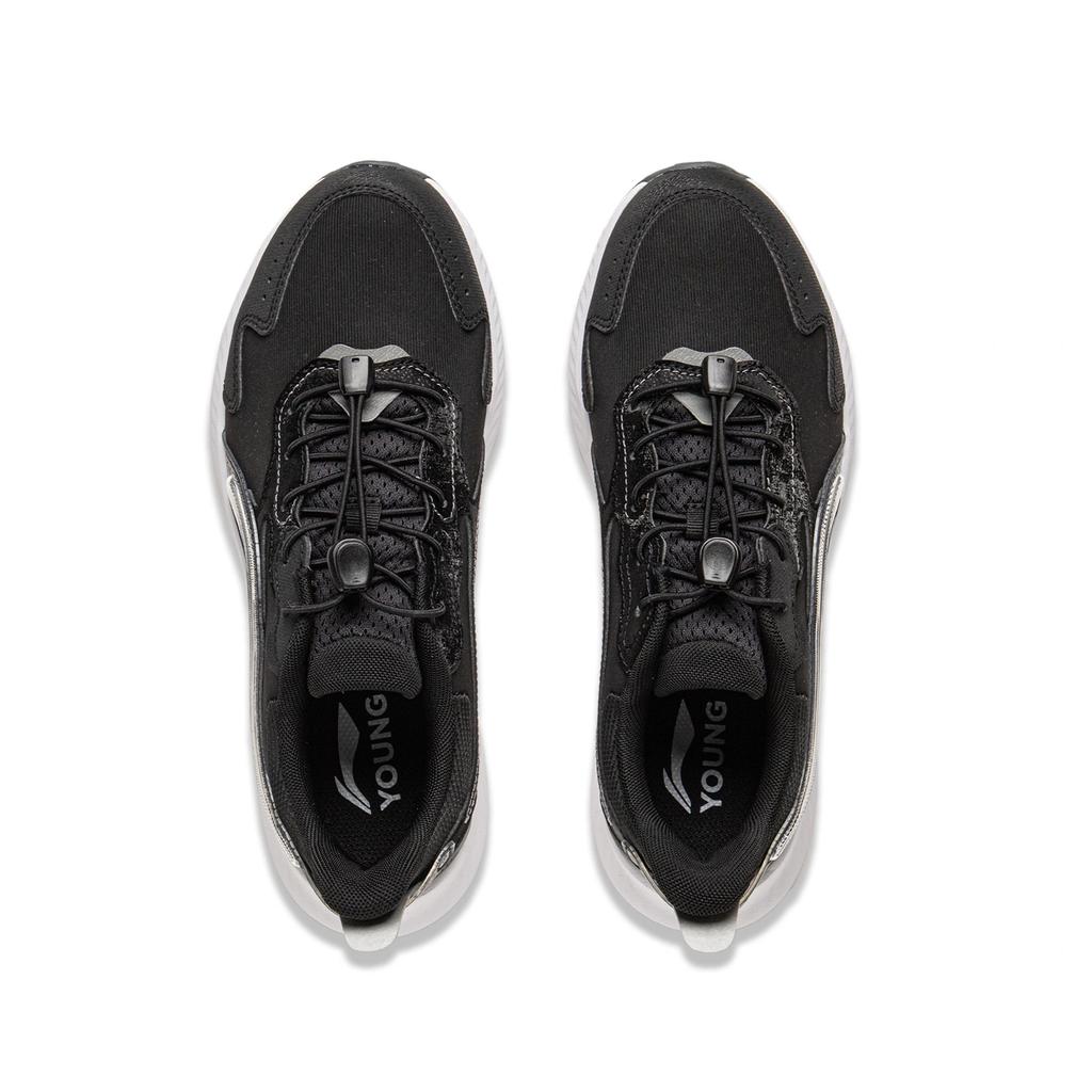 Li Ning Kids Ling Yue 2.0 Sports Lifestyle Fashion Comfortable Versatile Shock Absorption Low Top Casual Shoes Kids Casual Shoes Black YKCV112-15