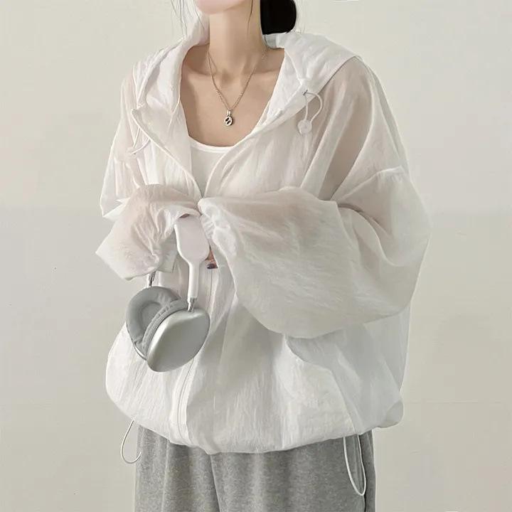 Autumn Loose Casual Short Cardigan Korean Chic Solid All Match Kpop Sweatshirts Zippers Long Sleeve Hoodies Women