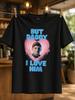 Mais Papa Je L'aime Bleu Course Lettres Bulles Cadre Cœur Rose Portrait Conducteur Amusant Ventilateur Unisexe Tout T-shirt