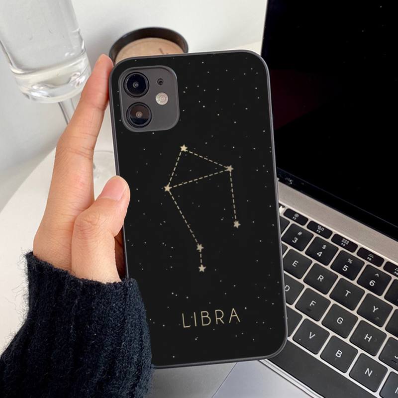 12 Constellations Zodiac Signs Phone Case for Iphone 13 8 7 6S Plus X 5S SE 2020 XR 11 12 Mini Pro XS MAX