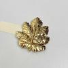 Vintage Long Leaf Pin Corsage Ornament Metal Glossy Brooch Maple Leaf Brooch  Western-style Clothes