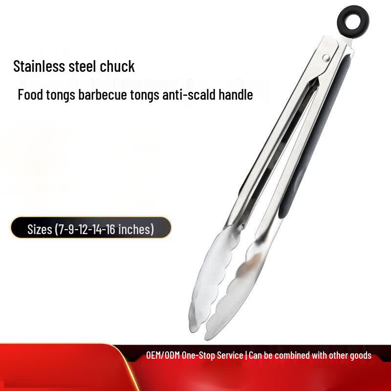 12-inch Stainless Steel BBQ Food Tongs