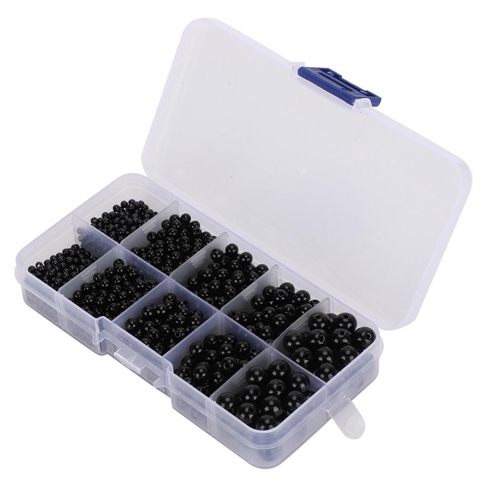 1380pcs All Black Doll Eyes 3-8mm Animal Doll Toy Doll Accessories Plastic Eyes  Doll Making