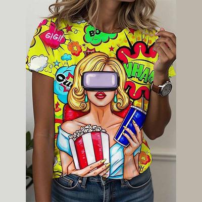 Fashion Women's T-Shirts Funny 3D Print Tops Short Sleeve T Shirt Summer Kawaii Africa Graphic Tees