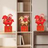 Horse Token Bank Box with God of Wealth Tabletop Glossy for Bookshelf