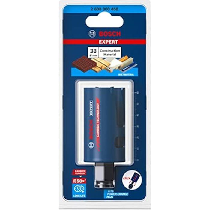 Scie Trépan - BOSCH - Expert Construction Material - Ø 38 Mm - Profondeur 60 Mm - Durable 50x Plus Longtemps