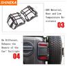 2X Kolfiber Bakre Bakljusskydd Ljusskydd För Jeep Wrangler JL 2018+(LED-ljus)