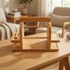 Wooden Yarn Organizer with Phone Stand Natural for Knitters, Crafters