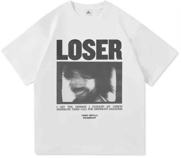 Tame Impala Loser Graphic Tee Deadbeat Album 2026 Merch Harajuku Style Cotton Oversized Unisex T Shirt Streetwear Trendy Soft