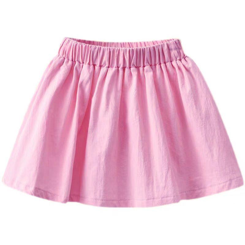 Half Length Skirt Girls' Summer Outfit Thin Student Skirt Girls' A-line Skirt Children's Pleated Skirt Summer