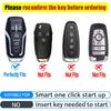 Key Fob Cover - Soft TPU Smart Remote Car Key Case - Compatible with Ford F150, Explorer, Fusion, Mustang, Edge, Lincoln MKZ, MKC, MKX (Red)