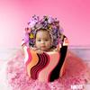 Newborn Photography Props Handmade Colorful Flower Bonnet Studio Shooting Posing Accessories Soft Photo Hat For Infant Baby Use