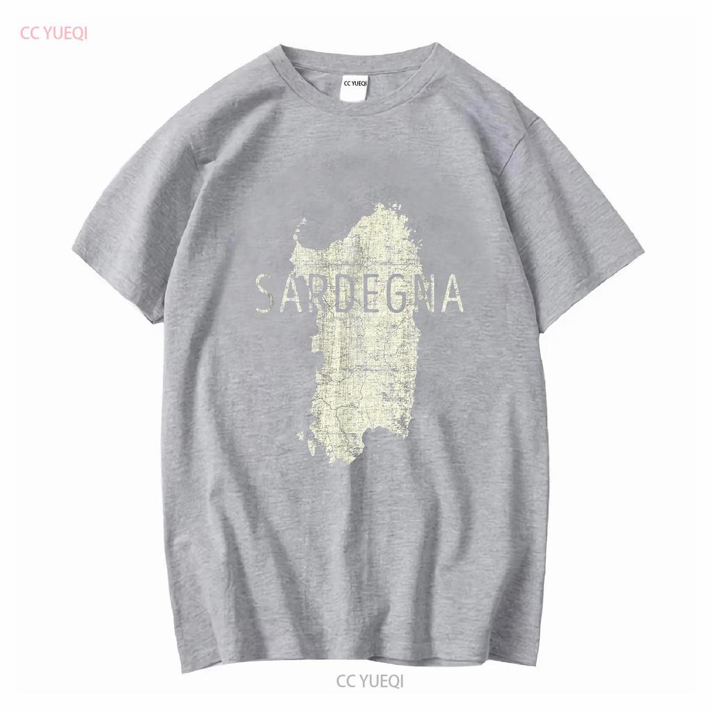 Mappa Sarda Word Art Sardegna Italia Souvenir Maglietta Felpa 101261 manica lunga o corta vintage Lavata streetwear Comoda