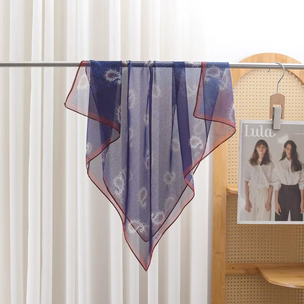 70Cm Square Headkerchief Women Korean Summer Neck Tie Scarf Imation Silk Foulard Hijabs