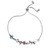 New Silvery Geometric Sparkling Zircon Cat Bracelet for Women Unique Trend Fashion Personality Sweet Versatile Jewelry Gift