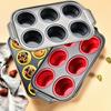 Press  Type Easy Demolding Foldable Baking Silicone Cake Mold