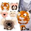 16cm Simulation Tiger Koala Raccoon Animals Plush Toys Soft Cute Single Shoulder Bag Travel Schoolbag for Kids Birthday Gifts