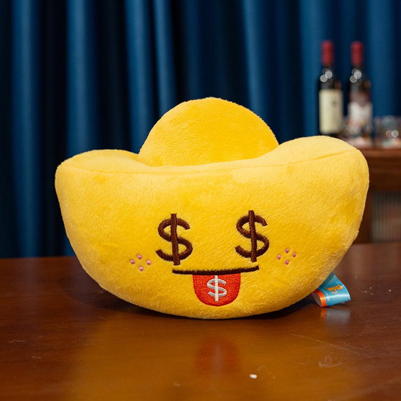 Lucky Gold Ingot Plush Doll - Creative New Year Souvenir & Gift