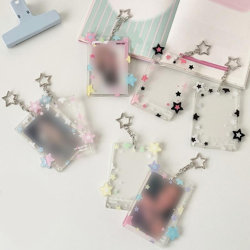 3 Inch Photo Card Pouches Photo Card Protector Sleeve Mini Photo Protector With Carry Hook For Backpacks Key Organizes