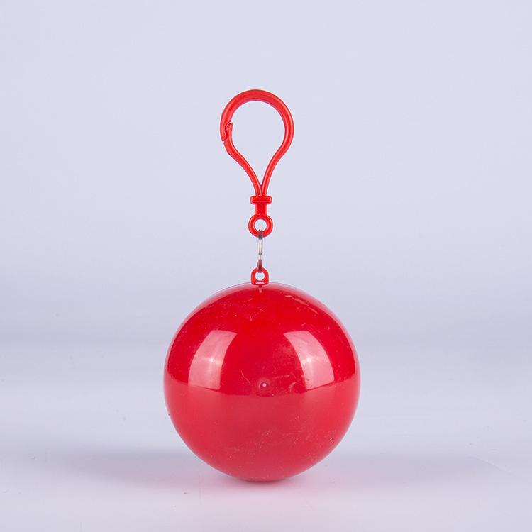 Compact Keychain Rain Poncho Ball Disposable Waterproof Cloak for Adults Mini Hook Design